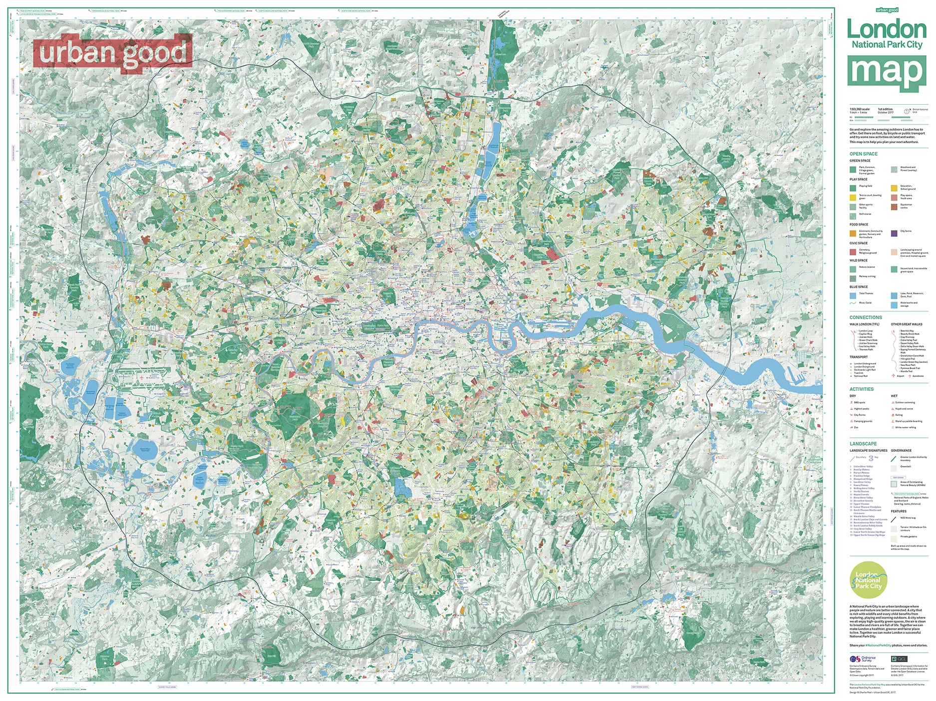 Urban Good's giant green map of London's open spaces (available to order in the shop)
