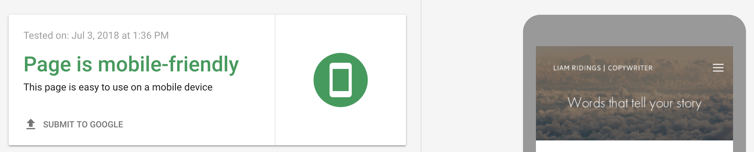 Google Mobile Friendly Test