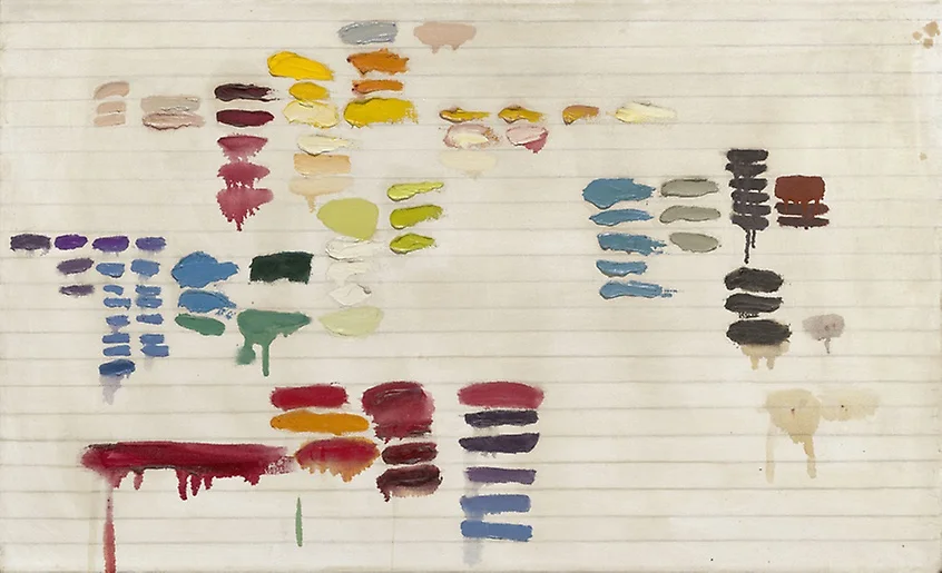Snyder’s palette and mark making is simple and repetitive. The use of the paint and the mark making has a economy that I try to create with my mark making in my paintings.