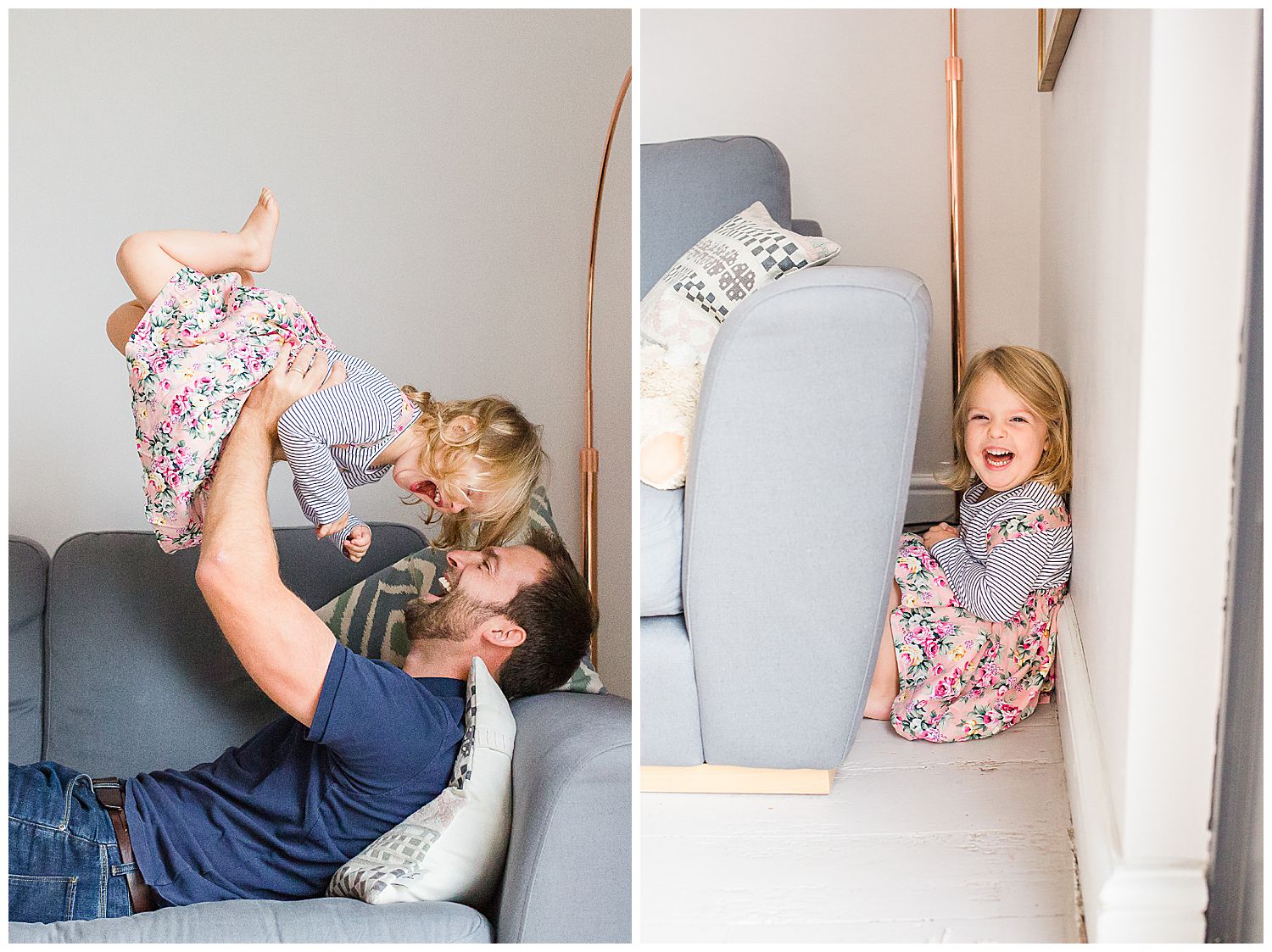 dad holding toddler in the air