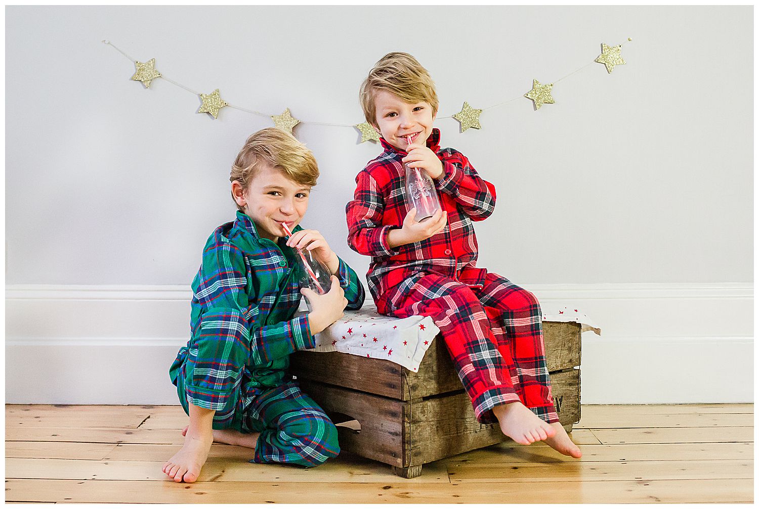 boys in christmas pjs