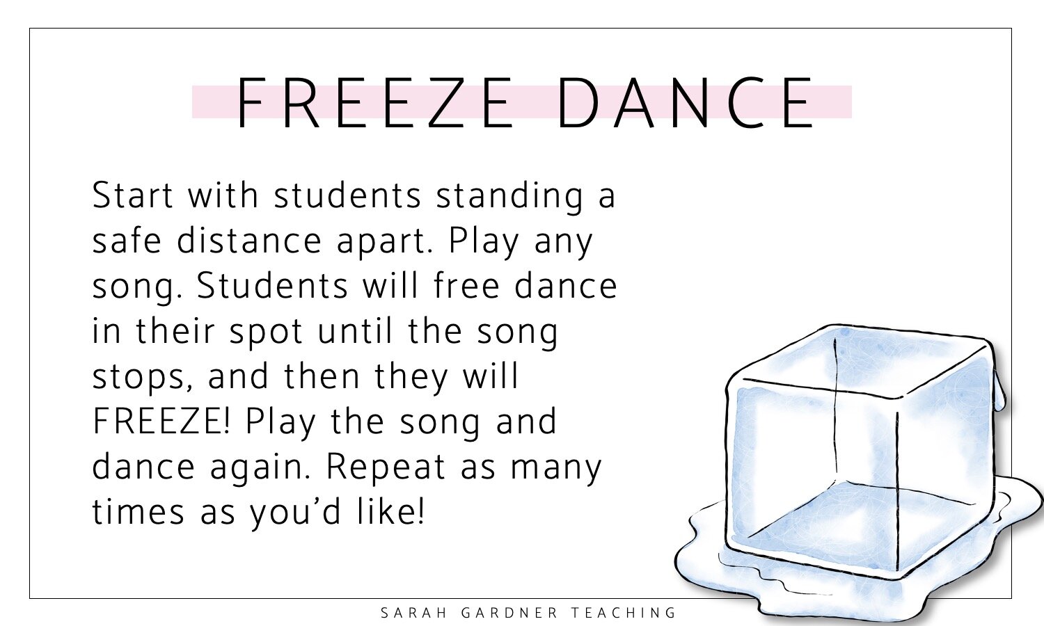 The Dance Freeze Song 2!, Freeze Dance