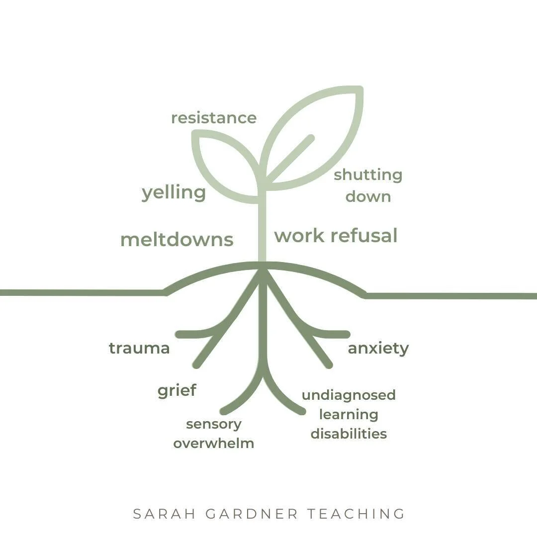Behavior is so much more than what we can see from the surface.⁠⁠
⁠⁠
&ldquo;Fixing problem behavior&rdquo; with stickers, prize boxes, and taking away privileges doesn&rsquo;t work.⁠⁠
⁠⁠
It&rsquo;s like you have a weed growing in your yard, and you k