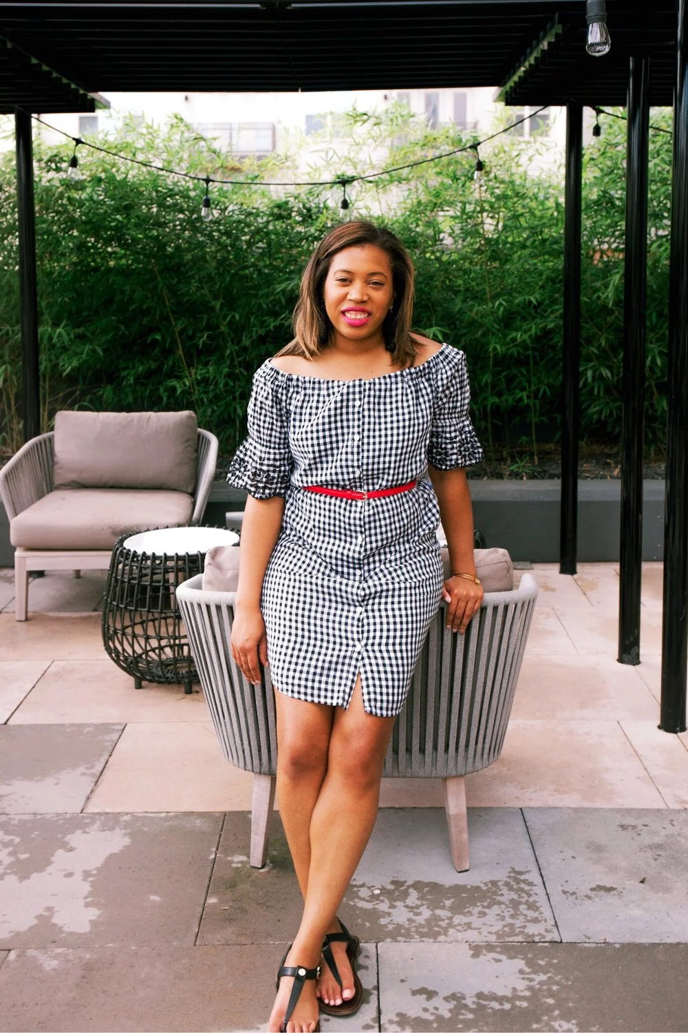 Gingham gameday style 