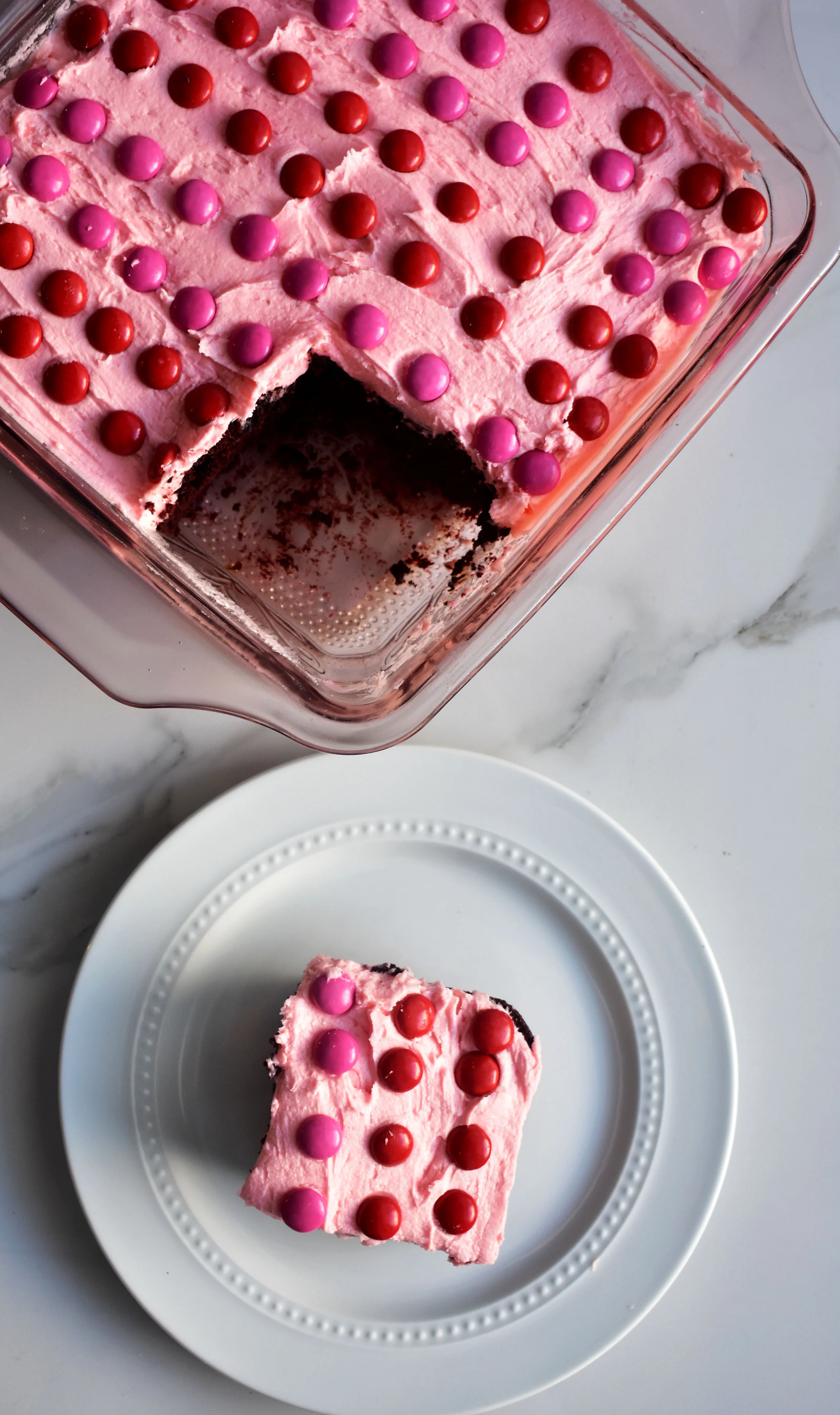 Galentine’s Day frosted brownies 