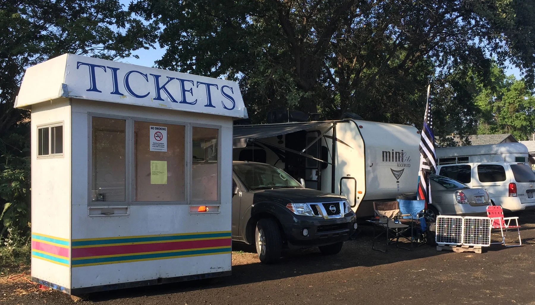 Our boondocking camp during this year’s County Fair.