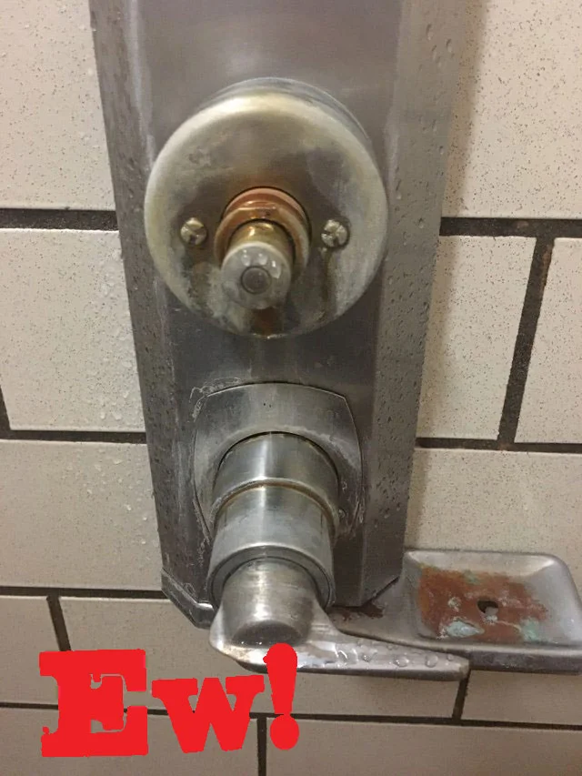 Not all campground showers are very nice.
