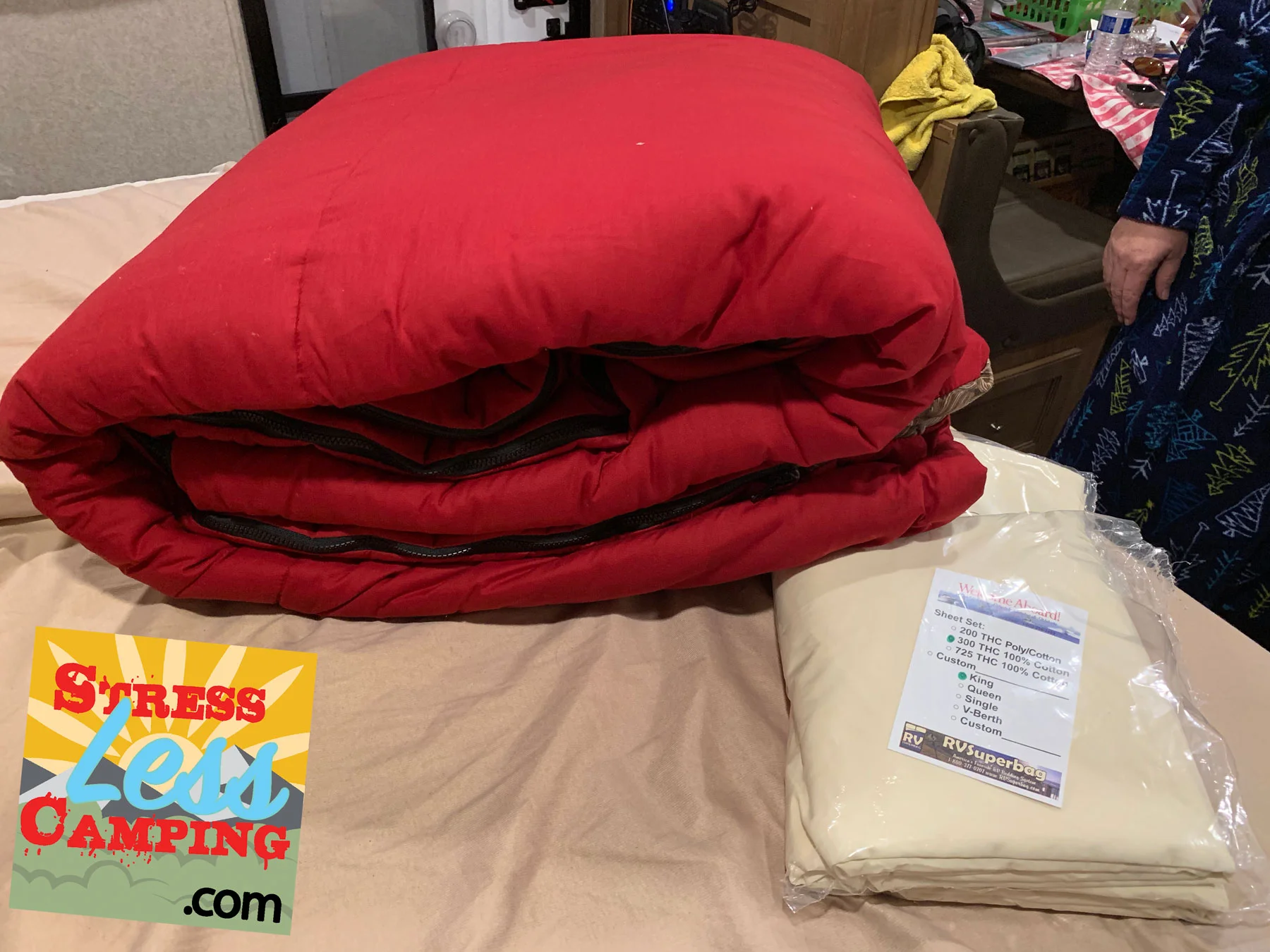 The RV Superbag - the bag itself and the sheets that attach inside.