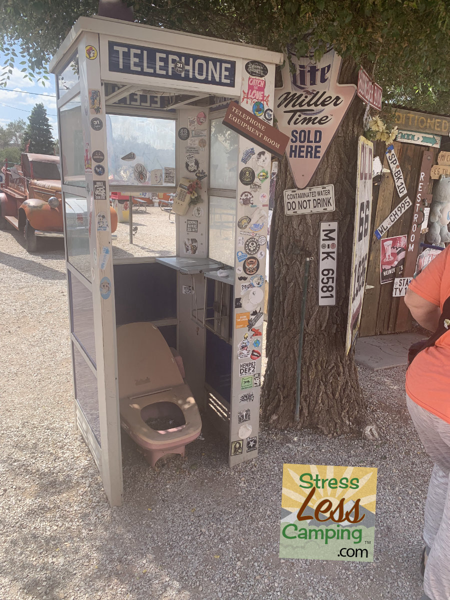 A telephone booth