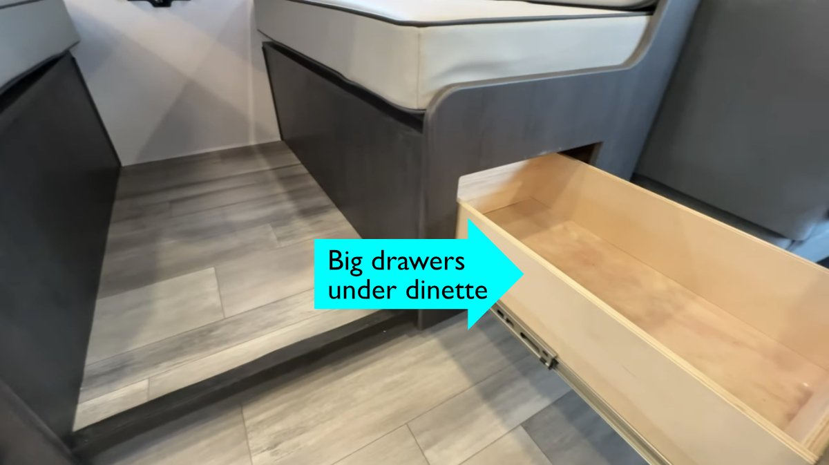 Under dinette drawers