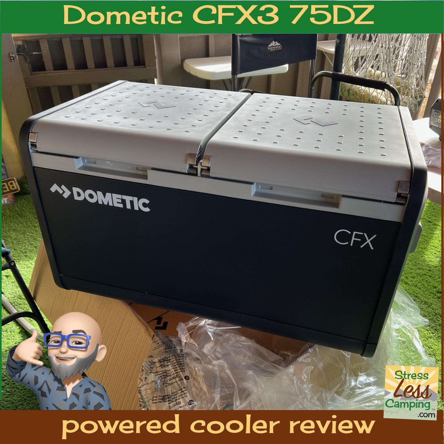Full review of the Dometic CFX3 75DZ powered cooler - StressLess Camping