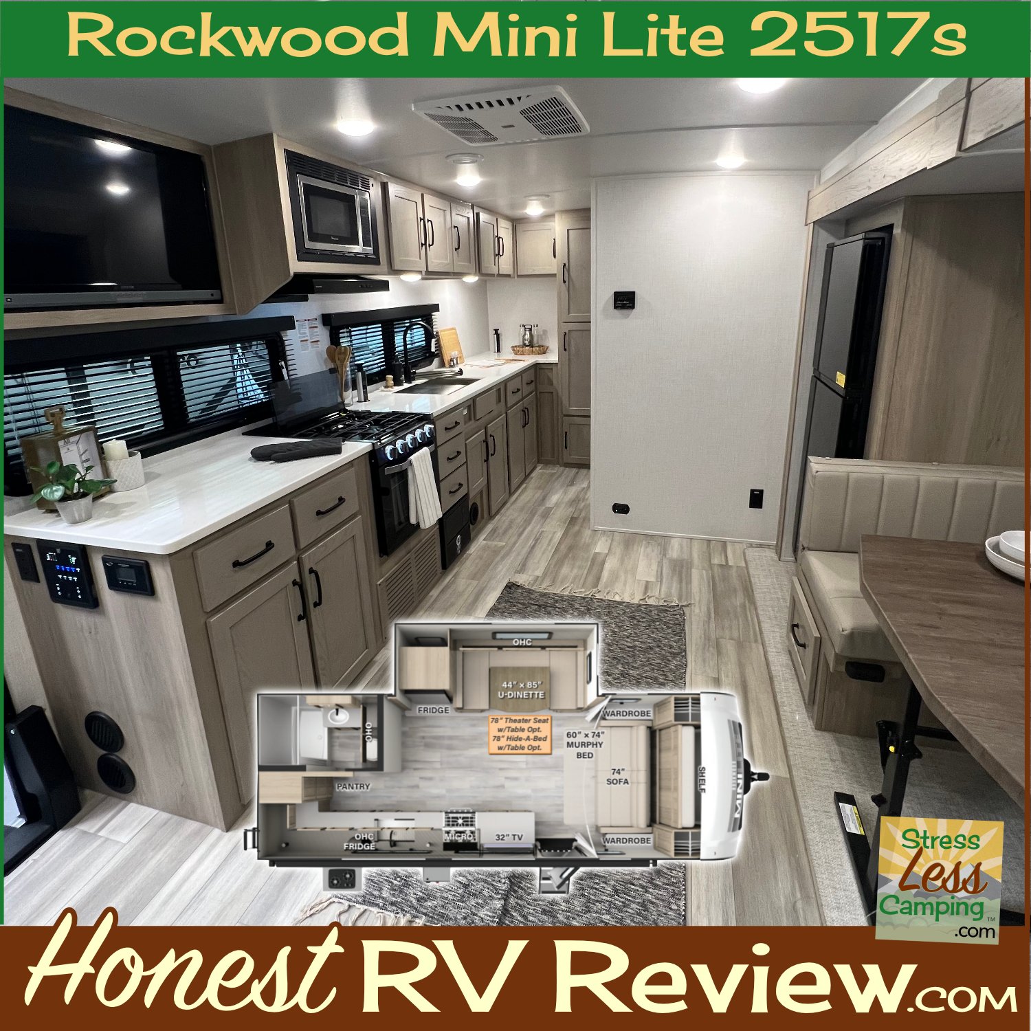 RV review: world debut of the Rockwood Mini Lite 2517s - biiiiiiiiiig counter champ