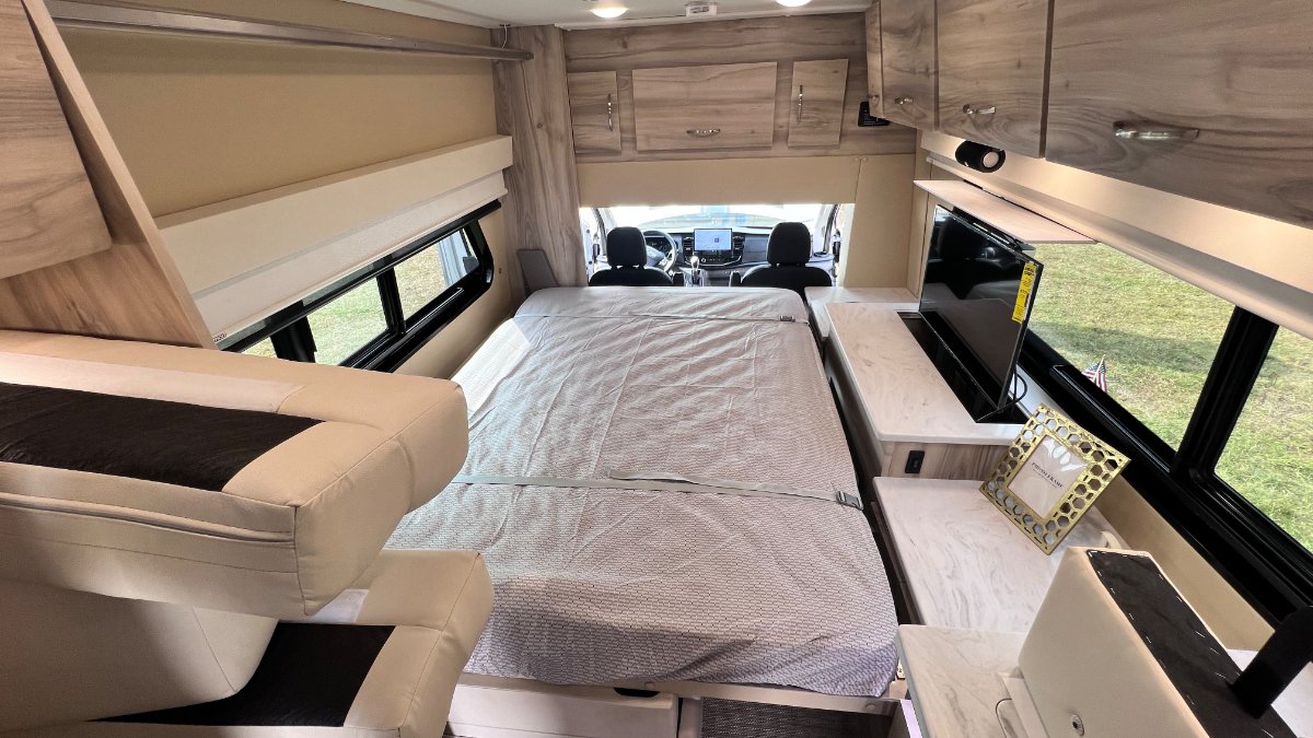 When the Murphy bed is down there isn't much space in the Chinook Maverick MB360.jpg