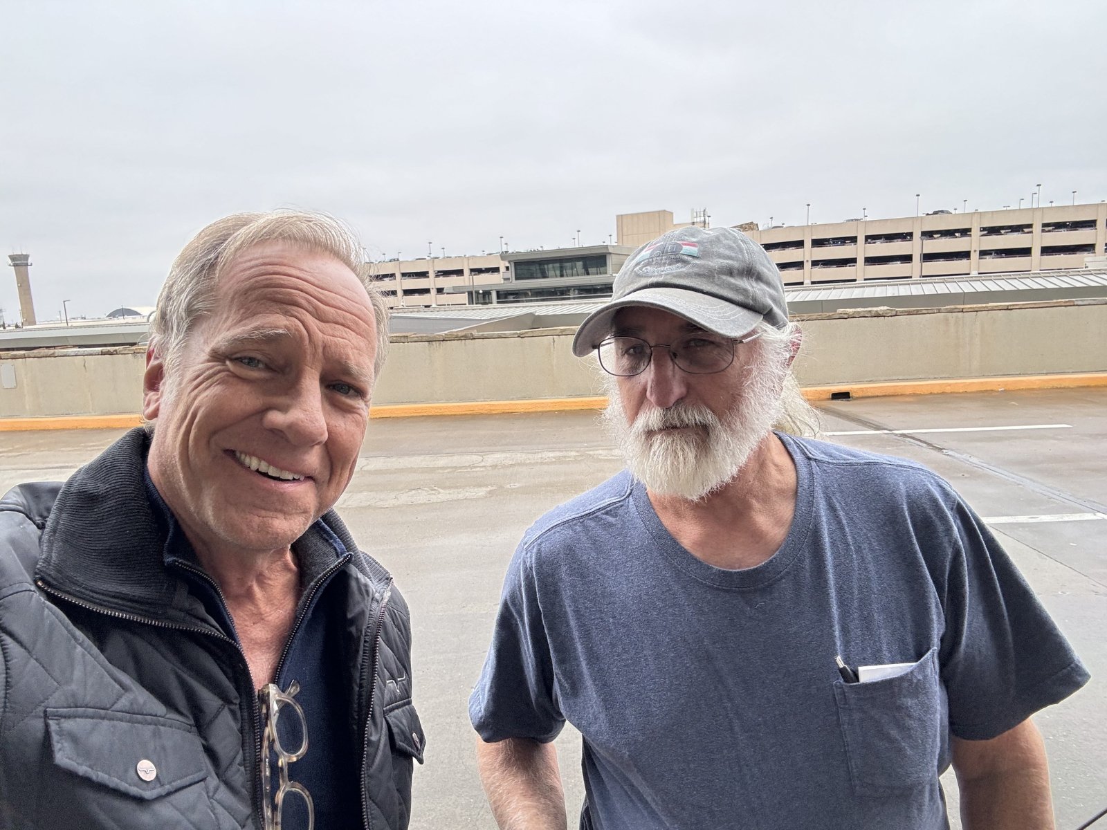 Mike Rowe and Mike Morse at the airport.jpg
