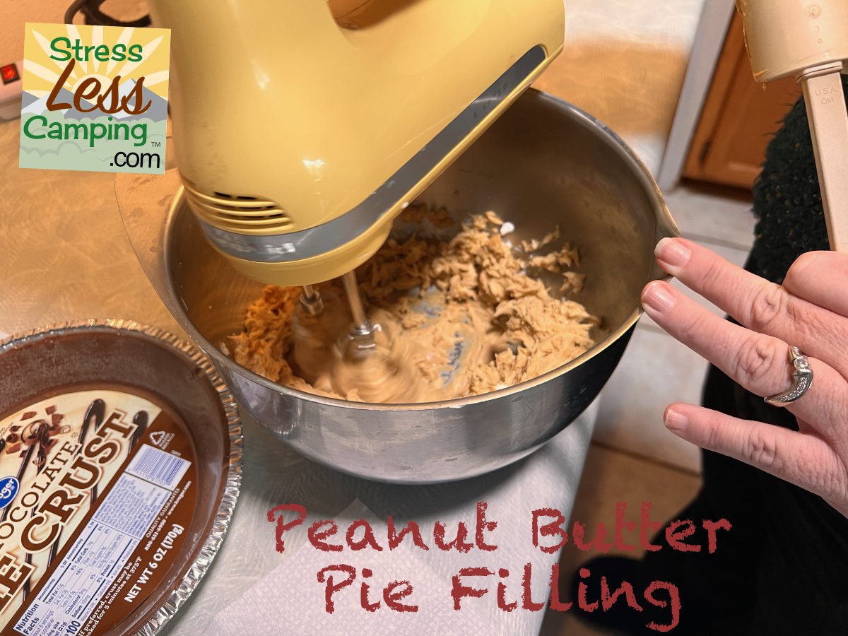 Creaming peanut butter and cream cheese for Peanut Butter Pie.jpg
