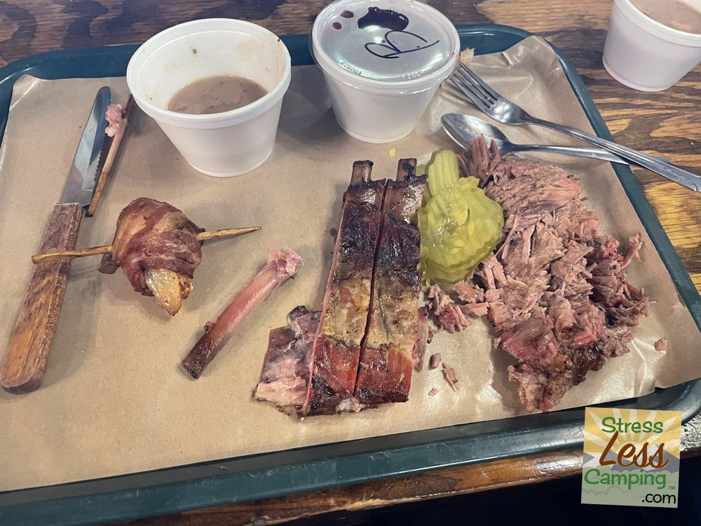 The incredible plate of smoked meats at Hard 8 Pit BBQ at The Colony in Texas.jpg