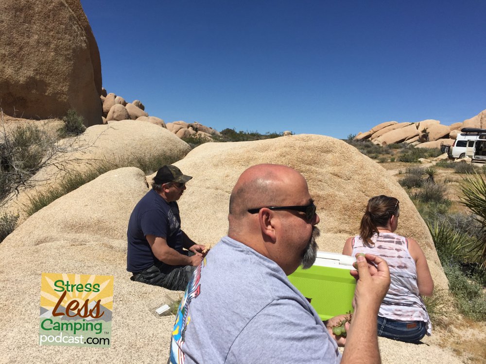Picnic lunch at Joshua Tree National Monument in California