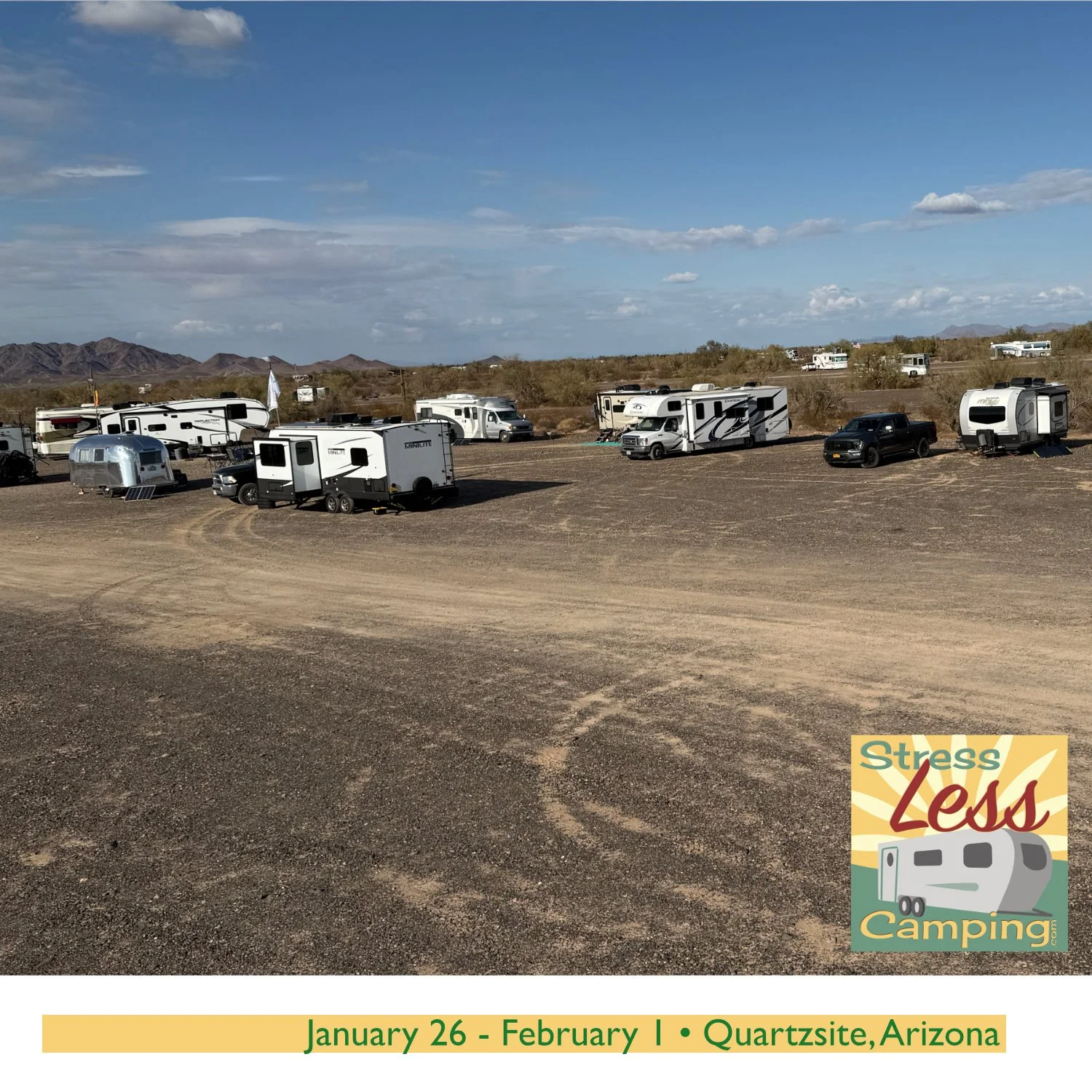 StressLess Camping Quartzsite Meet-Up 2026