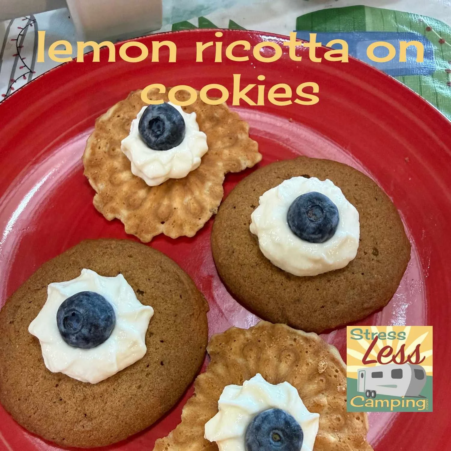 Lemon Ricotta on Ginger Cookies