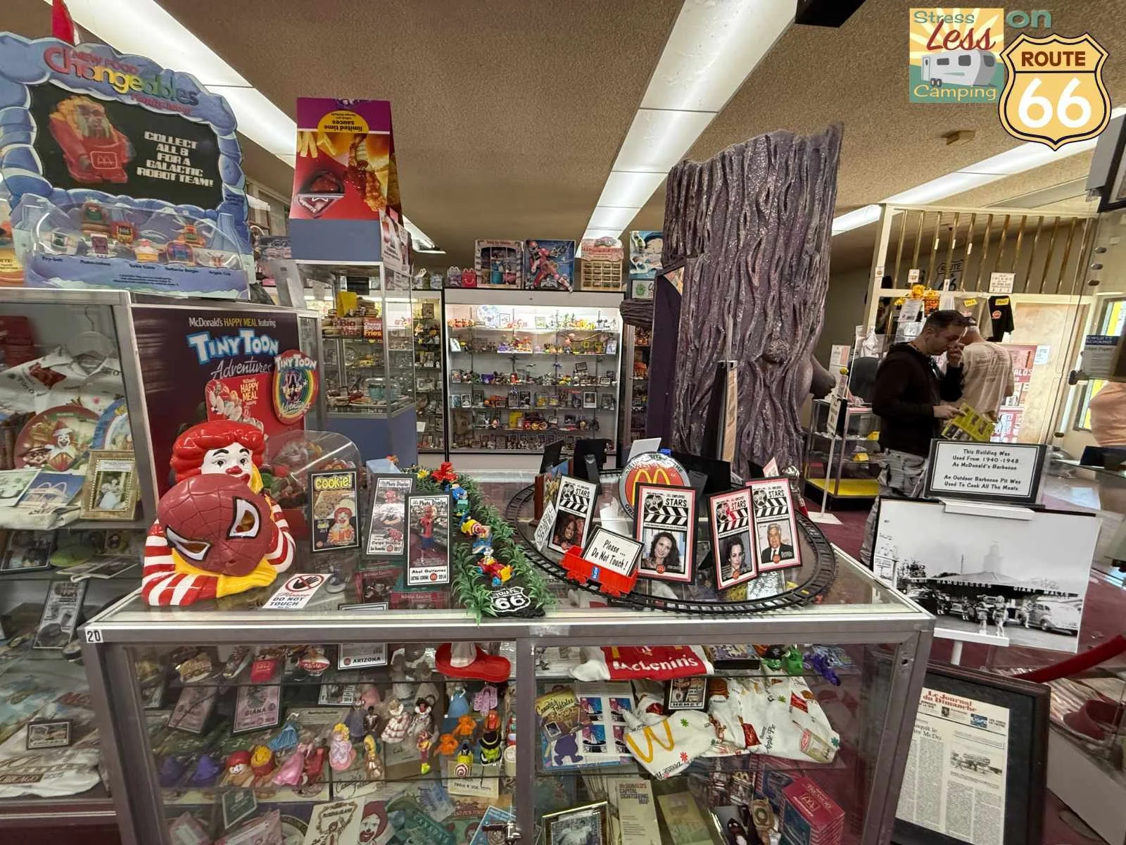 Many of the items in the display cases were donated by visitors to the McDonald's Museum in San Bernardino.jpg