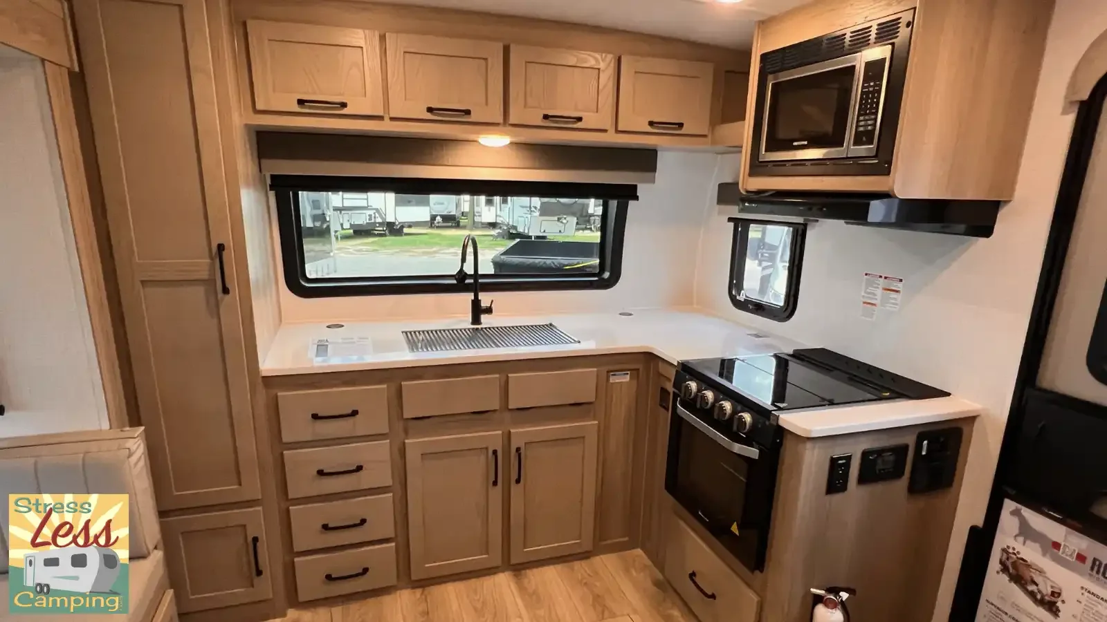 Solid surface counter tops in our own Mini Lite 2506FK.webp