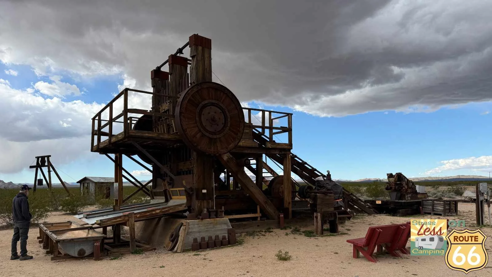 One of the still-functional pieces of mining equipment in Goffs