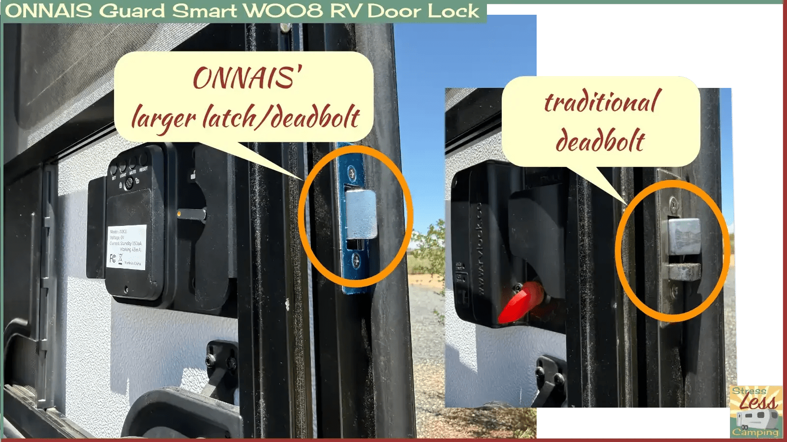 Traditional deadbolt vs. ONNAIS deadbolt