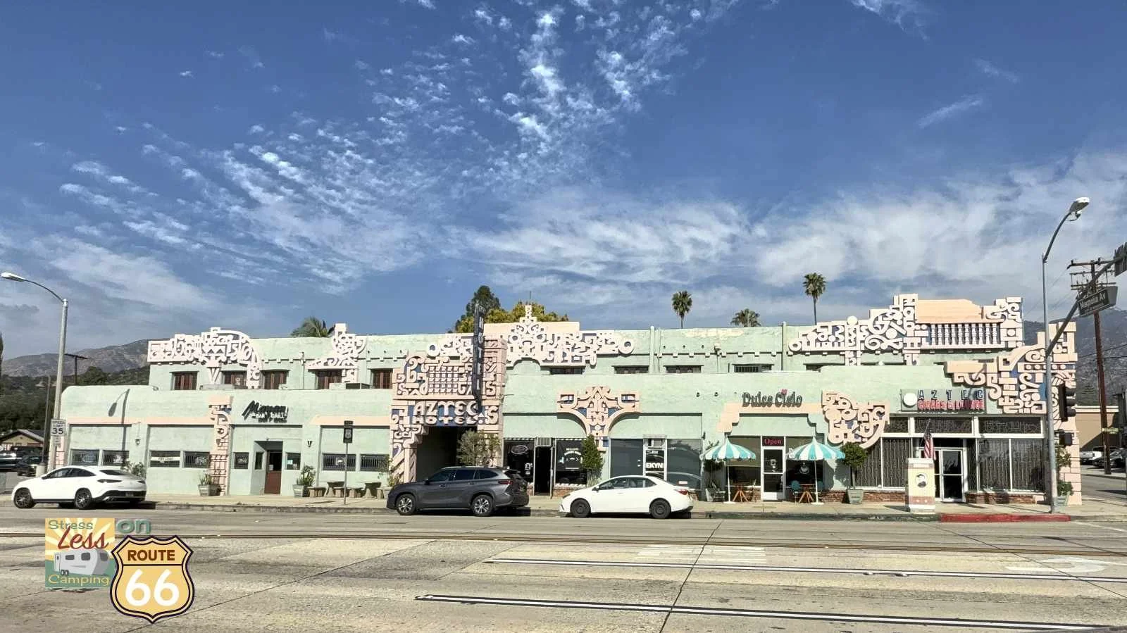 The Aztec Hotel on Route 66 in Monrovia