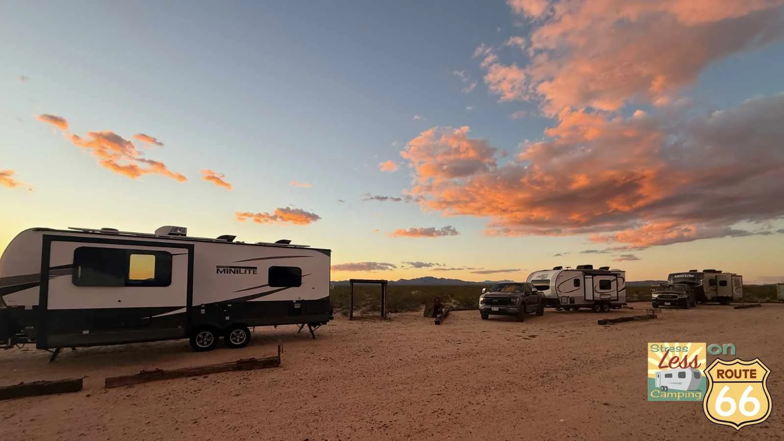 Our campsite at Goffs during sunset