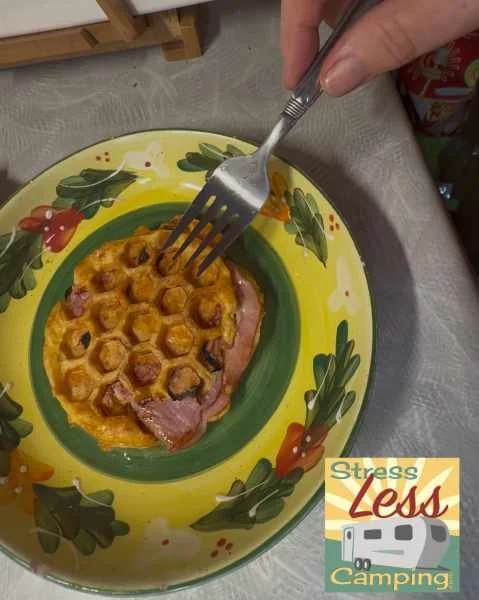 Hammy Waffle on a plate
