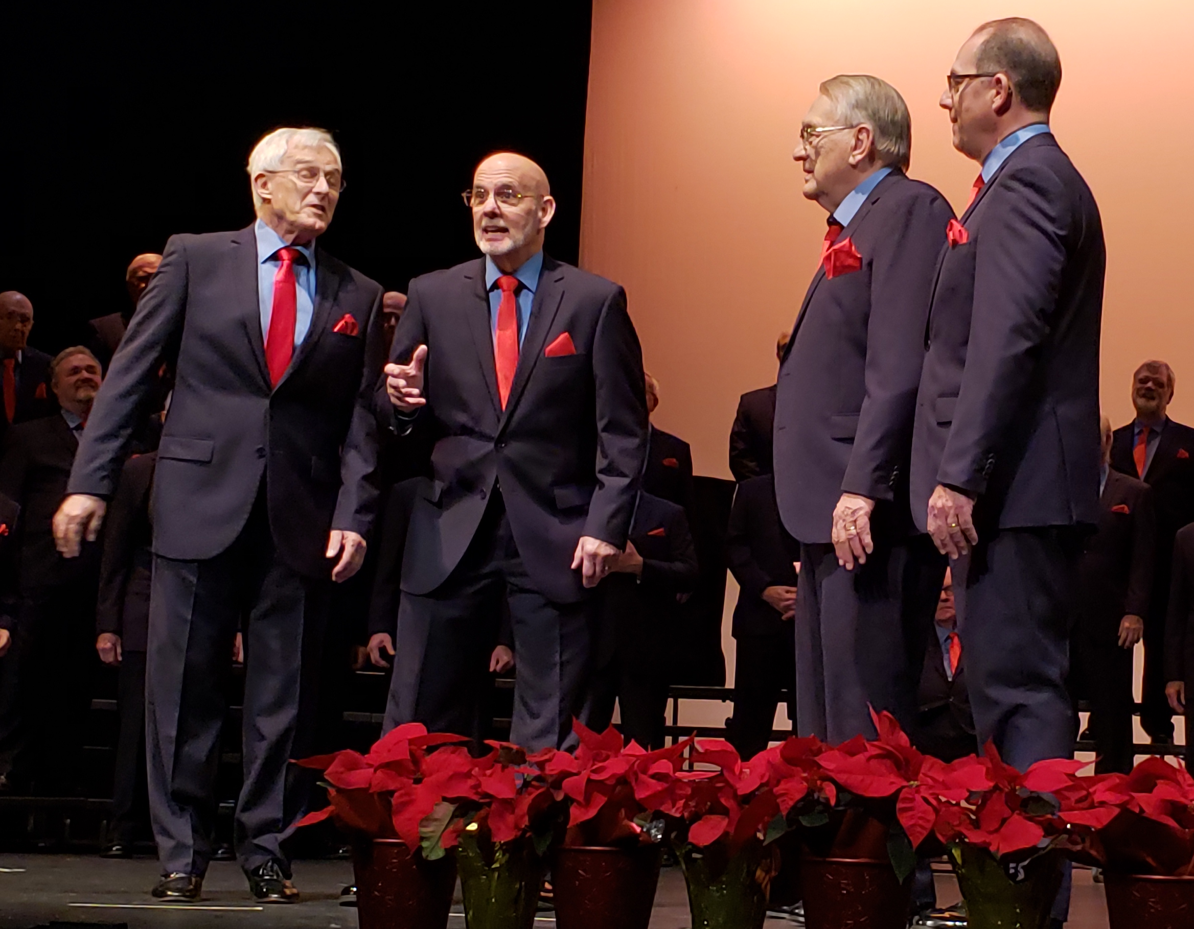 One of our new quartets, Interlude, performs on stage for the first time