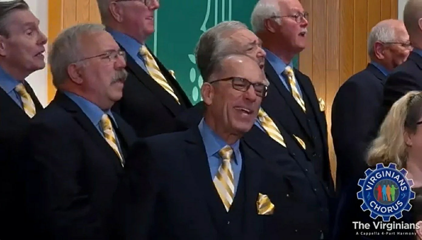 We're so proud of Virginian Jerry Candrilli for being interviewed for Richmond Bizsense and highlighting his love for barbershop music. Check out the article and come see Jerry singing with the Virginians and two quartets (Mental Note and Happy Toget