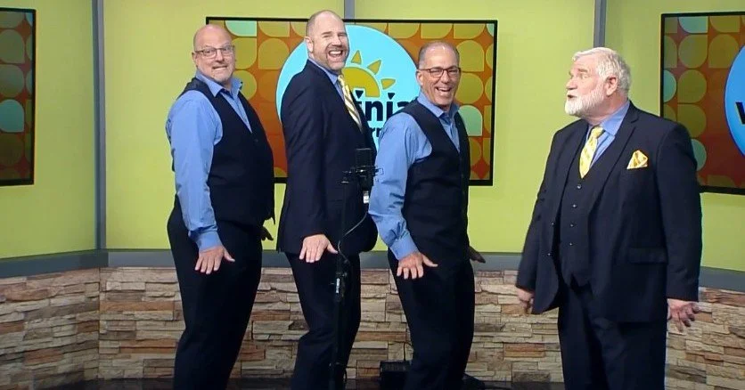 Did you miss Mental Note on @virginiathismorning ? Don't worry! You can catch the replay on WTVR's website right here!

https://www.wtvr.com/on-air/virginia-this-morning/a-live-performance-from-mental-note-the-virginians-barbershop-quartet
