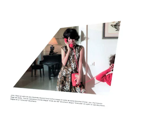DOUBLE Serge LeBlon pearls on the phone 04