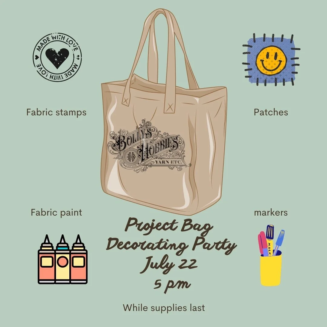 Project Bag Decorating Party at Bolly's Hobbies
