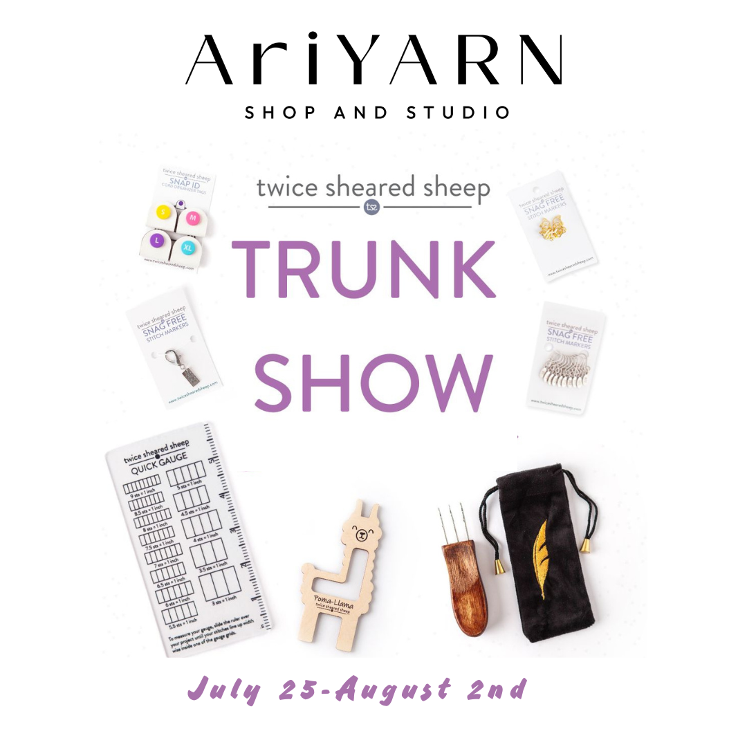 Twice Sheared Sheep Trunk Show at AriYARN