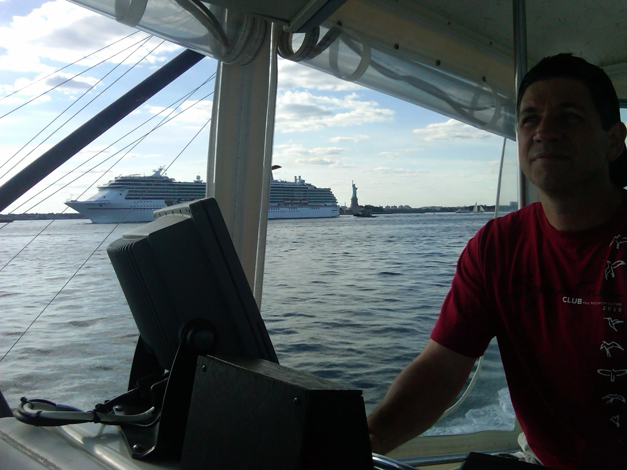 Yup- Statue of Liberty! Bringing her home for the first time.