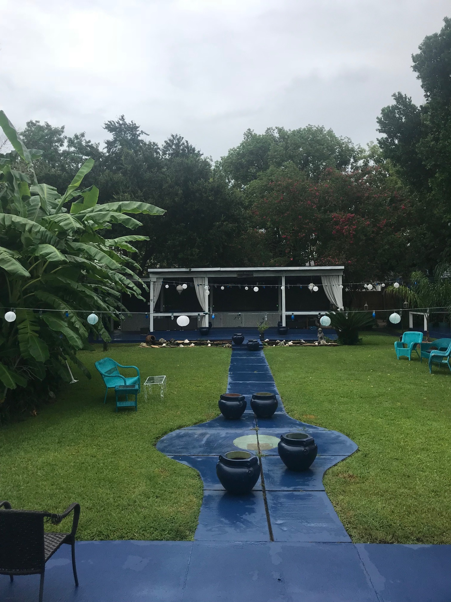 The backyard at Hotel Storyville