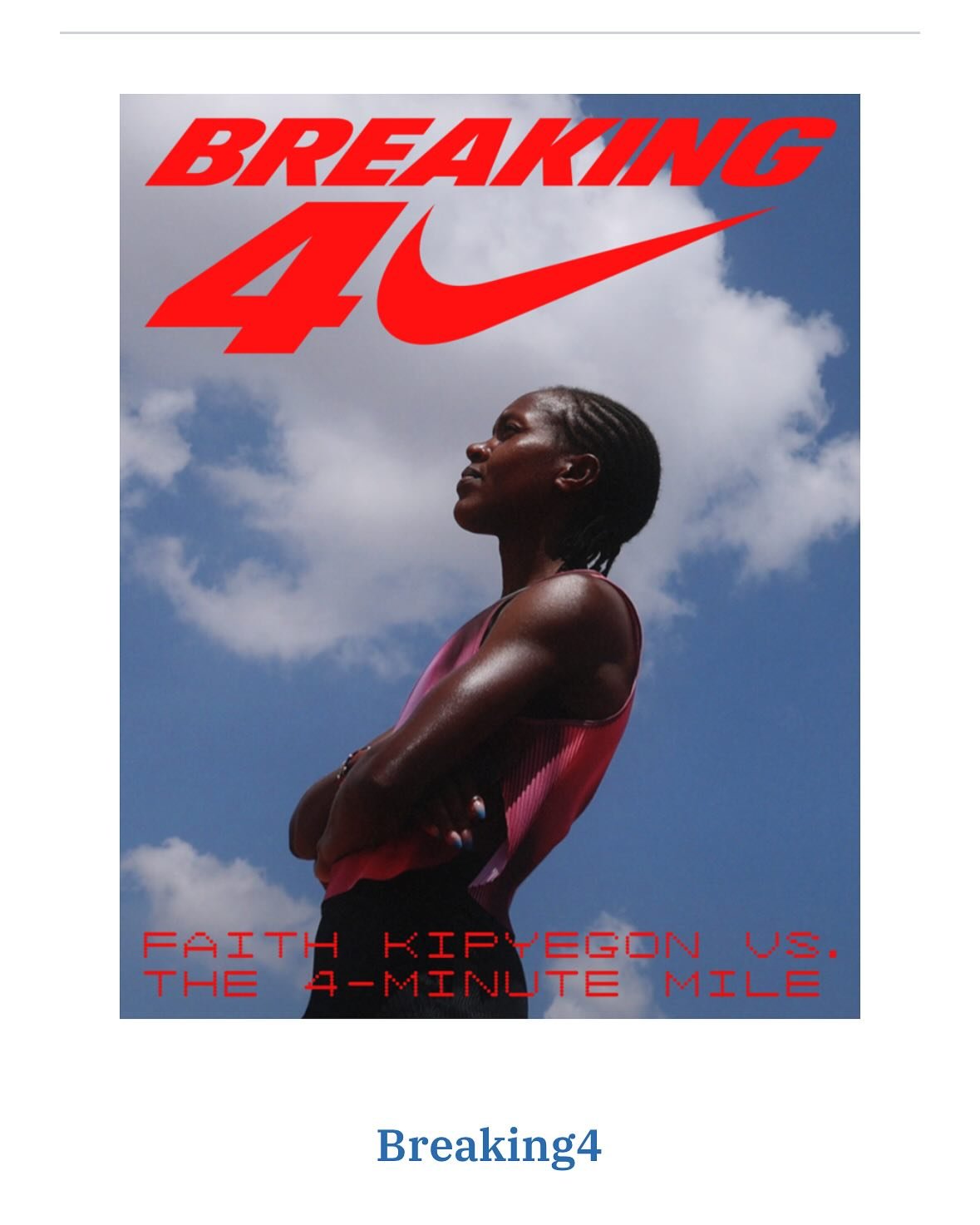 Today in Paris Faith Kipyegon will be attempting to make history and become the first woman to run a mile in under 4 minutes! 

You can&rsquo;t join Nikes watch party, but you can catch it live 2pm ET, 11am here in Niketown
Details in post. 
🏃🏽&zwj