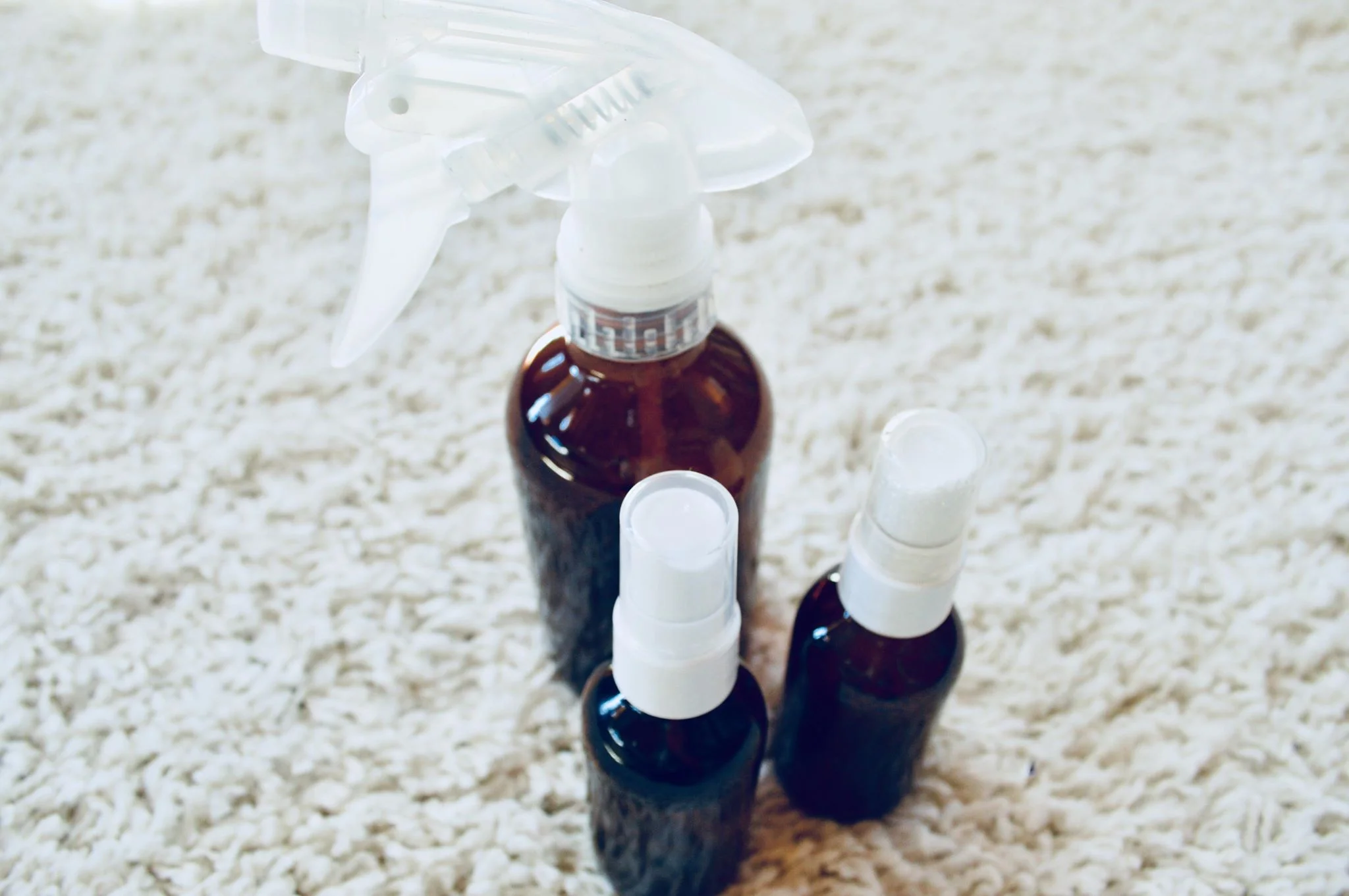 spring cleaning, amber bottles, natural, non toxic, essential oils