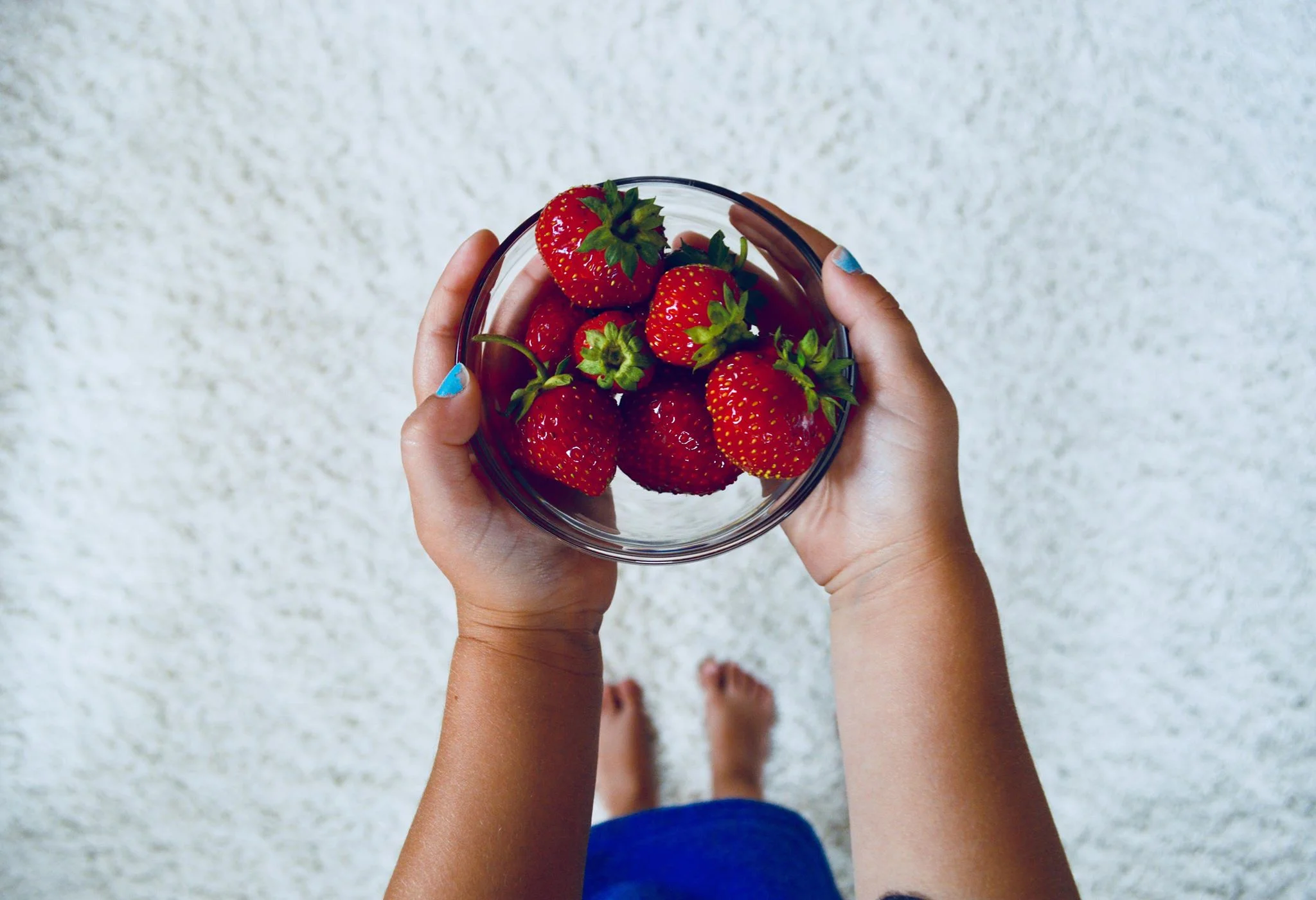 fresh strawberries, berry patch, plant based family, vegan family