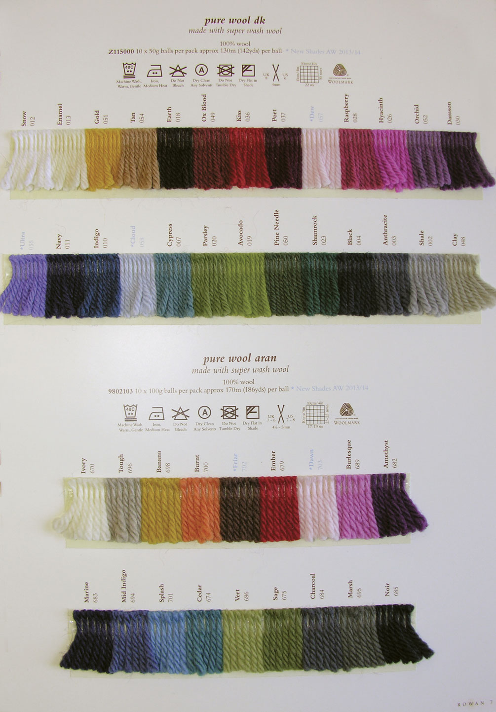 rowan aran weight yarn