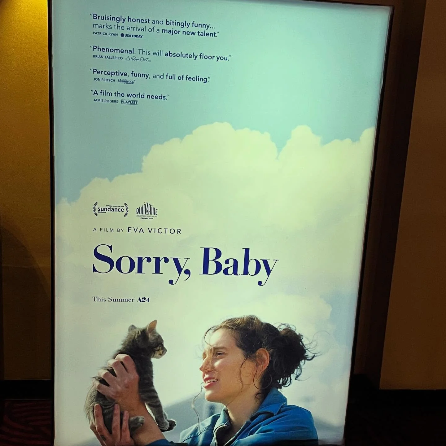 Meant to post back in July when I saw in theaters&mdash; Now this beautiful, wise and culturally necessary film is available to stream on HBOmax. Super recommend! Love and congrats to @evavictor ! Proud of u 💖 #sorrybaby