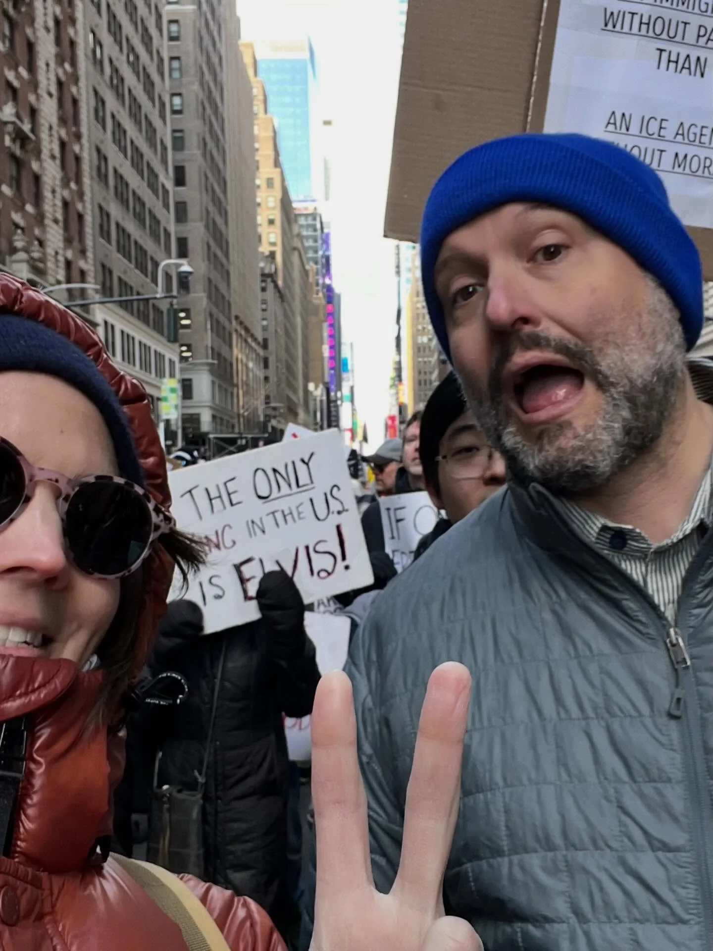 we say No Kings! @thayermc 🪧 ✌️