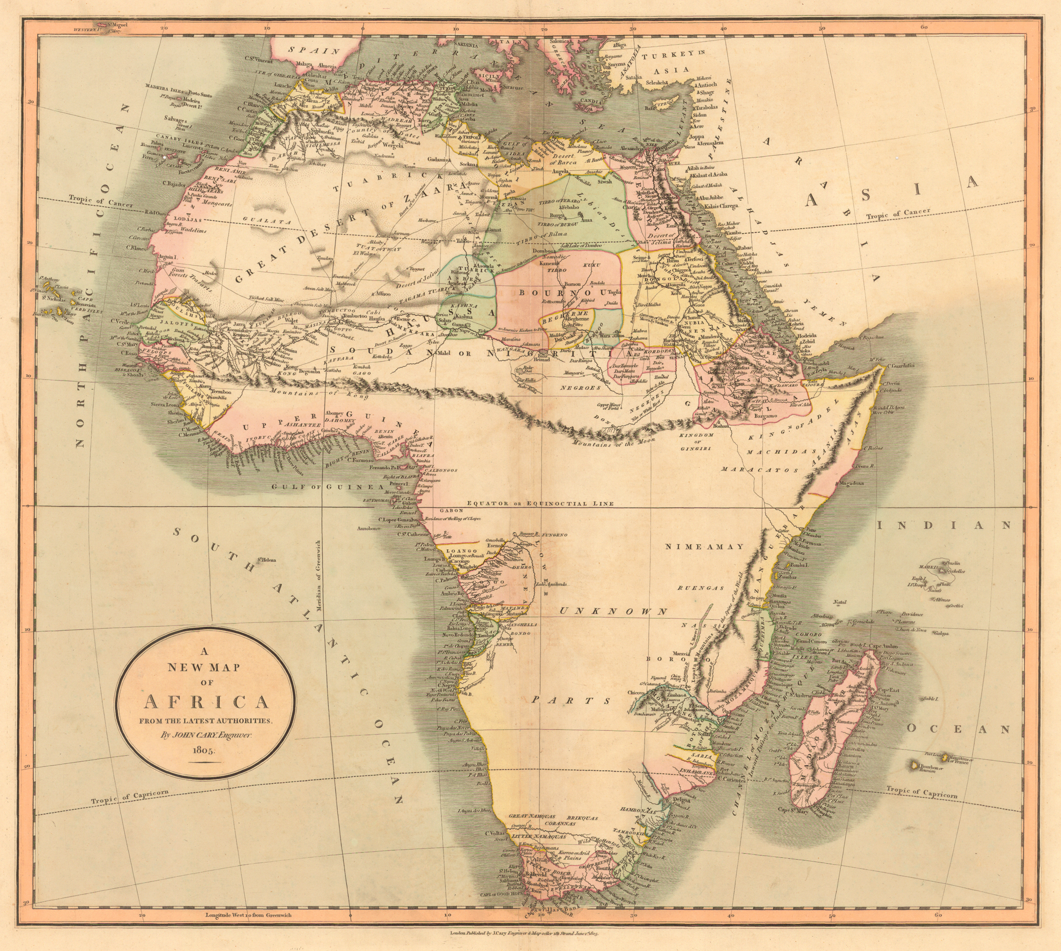 1805 map by John Cary
