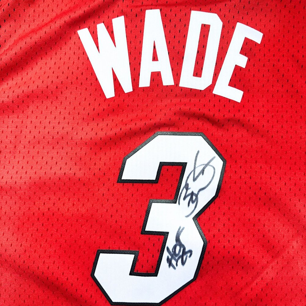 Dwyane Wade Hall of Fame Autographed Jersey - Red — Celebrity