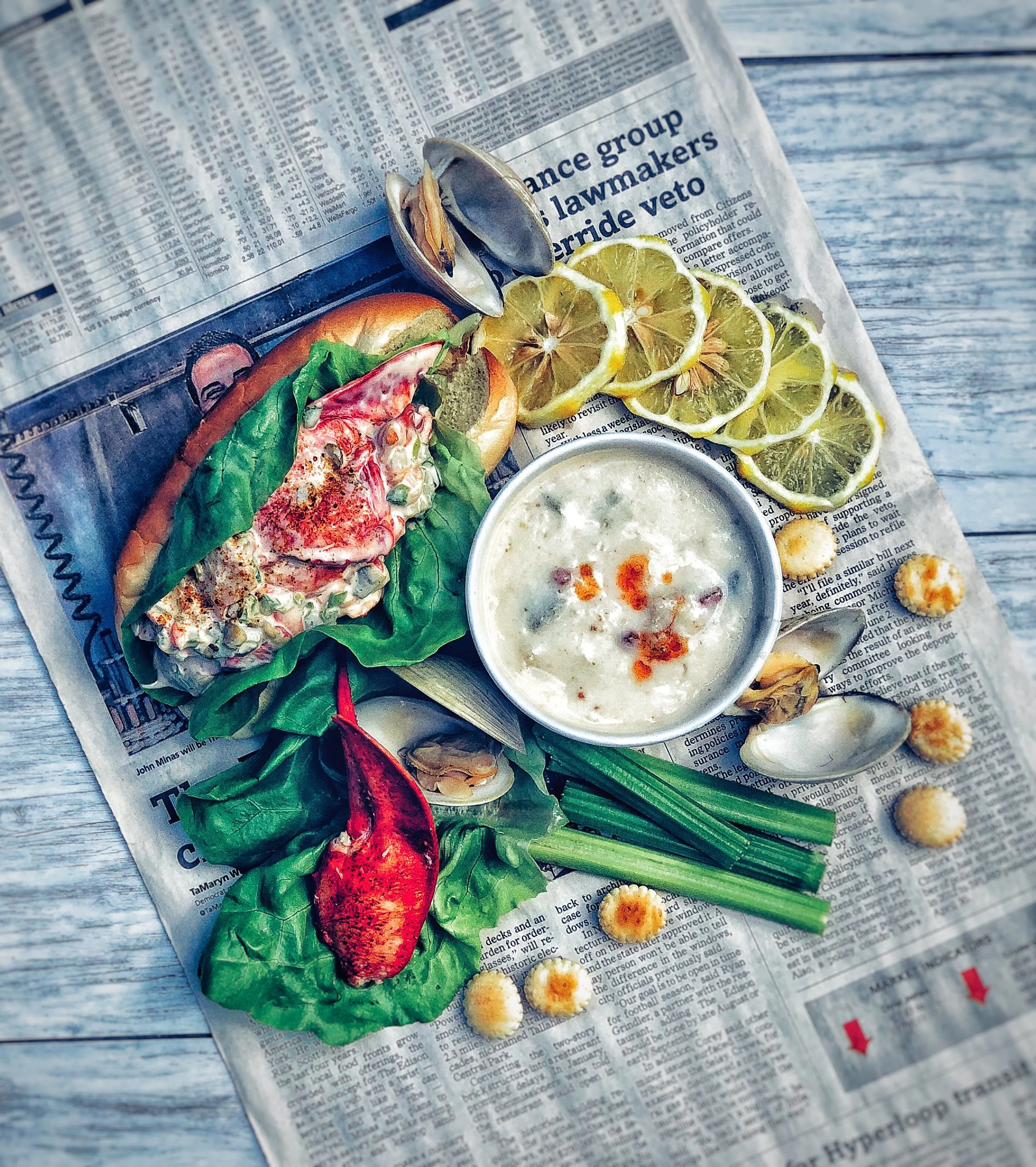 New England Lobster Roll & Clam Chowder