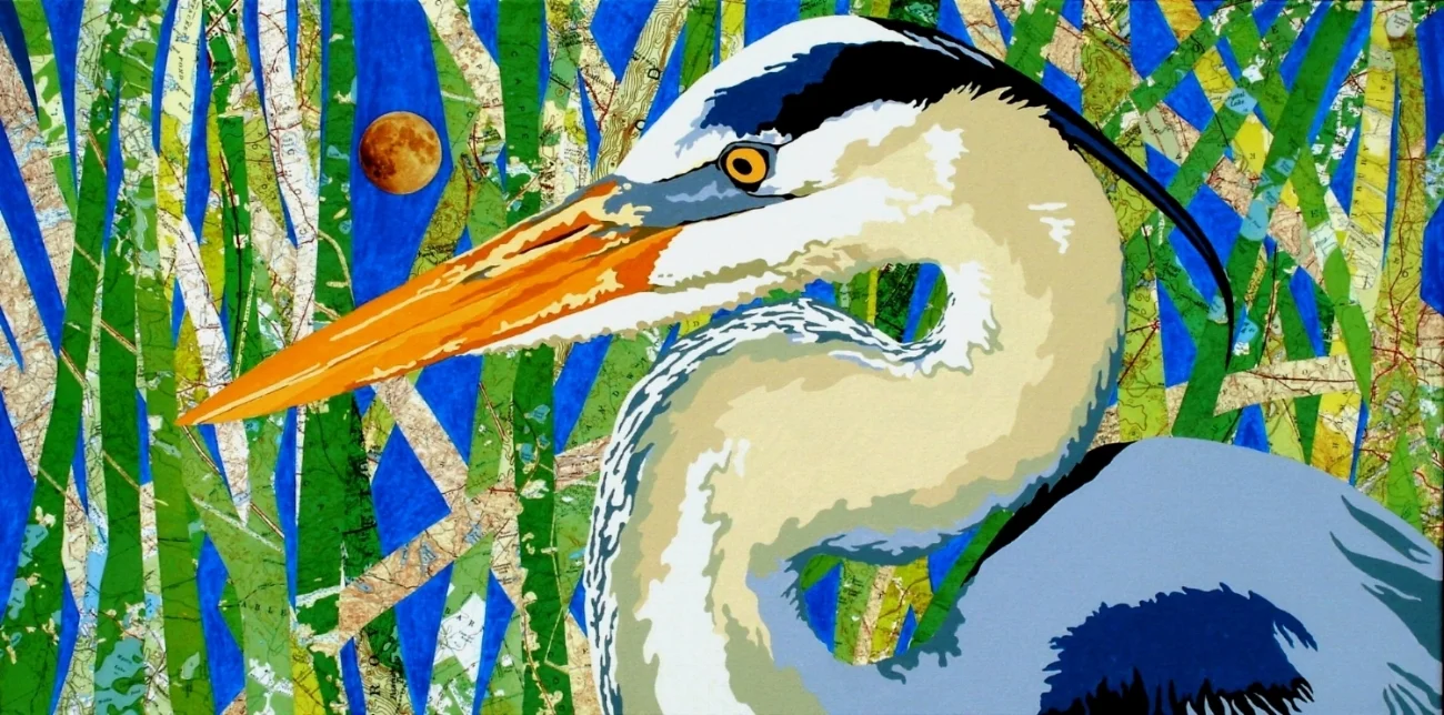 Heron Moon - 18 x 36 (sold)