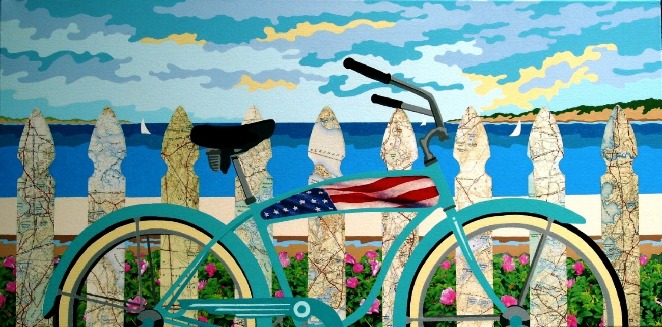 Aquamarine Bicycle - 18 x 36 (sold)