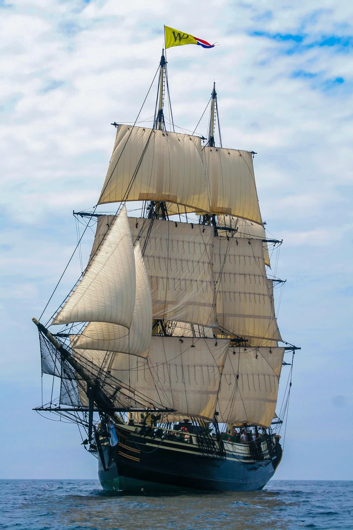 The Friendship of Salem under sail.